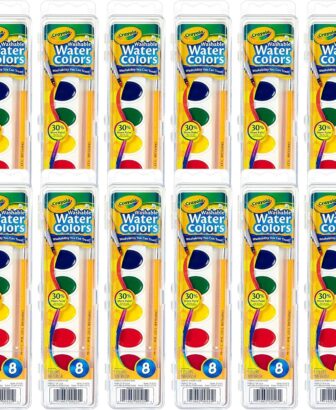 Crayola Washable Watercolor Paint Sets, Bulk Art Supplies for Teacher 12ct