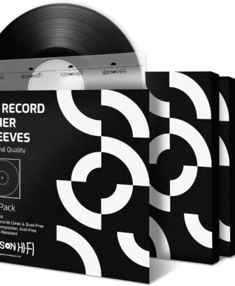 Hudson Hi-Fi Anti-Static Vinyl Record Sleeves - Durable Clear Disc Sleeves- Protect Your LP Albums from Scratches, Dust & Dirt - Acid-Free Rice Paper Disc Covers, 100x Inner Sleeves